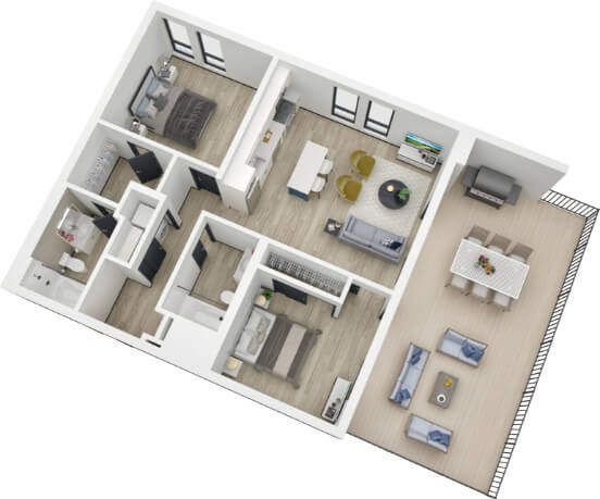 the penthouse floor plan